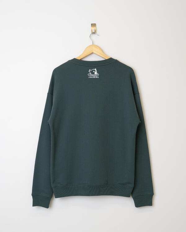 Sweater Verde / Flor Branca